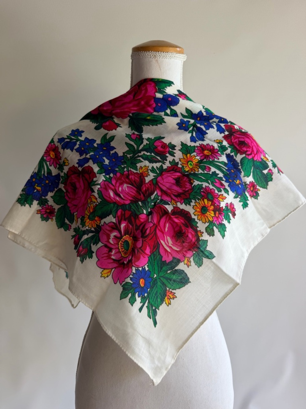 Polish Floral Print Scarf